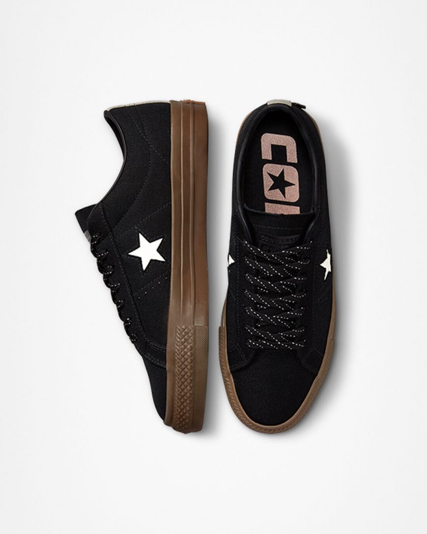 Dámské Skate Boty Converse One Star Pro Cordura Platene Černé Bílé | CZ PFWL41